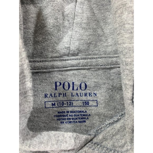 Polar Bear By Ralph Lauren Cotton Hoodie Tee Shirt (Boy's Medium) Gray - Picture 3 of 12